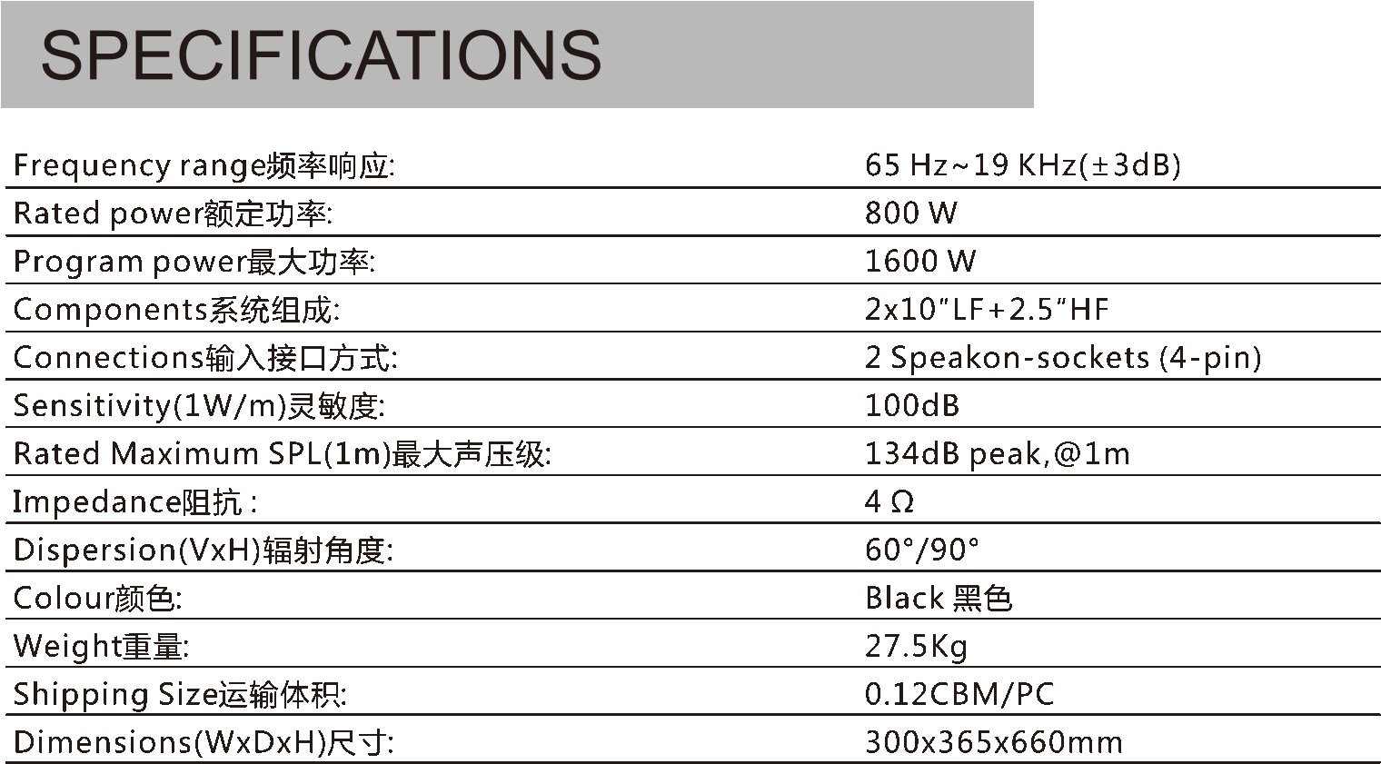 X-20 点声源音箱