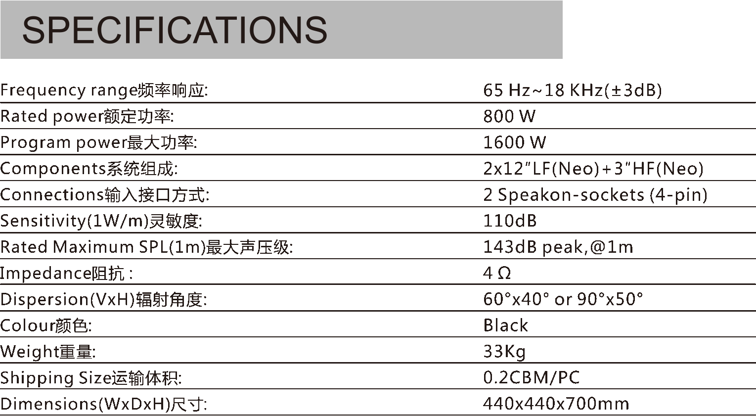 X24 点声源音箱
