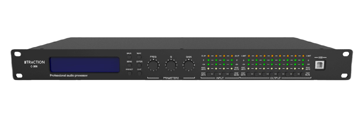 TRACTION  C-306  传声专业3进6出音频处理器